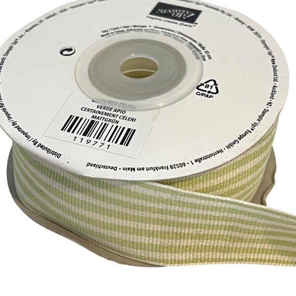 Stampin Up! Grosgrain Ribbon Spool Striped Retired Colors Lot 1 1/4" - Picture 3 of 8